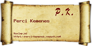 Perci Kemenes névjegykártya